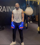 Gants de boxe Congo en cuir véritable, finition aux couleurs de la RDC