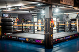 Jupe de ring personnalisée avec logos de sponsors
