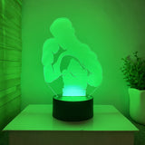 Veilleuse boxeur LED en usage de chevet