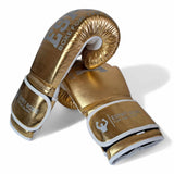 Gants de sparring Esprit Boxe dorés couleur or métal, la paire