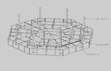 Cage MMA (compétition) - présentation de la structure métallique