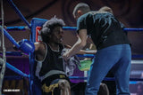 Short mexicain porté par un boxeur dans le coin de ring