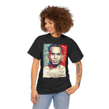 T-shirt David Benavidez noir coupe femme, portrait style affiche sérigraphiée