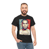 T-shirt David Benavidez noir coupe homme, portrait style affiche sérigraphiée