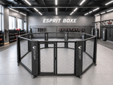 Cage MMA pliable avec roulettes.