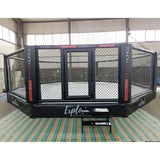 Cage MMA octogonale sur podium pour Fight Promotions