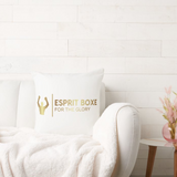 Housse de coussin boxe à logo doré en décoration d'intérieur