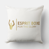 Housse de coussin boxe écrue à logo Esprit Boxe doré