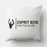 Housse de coussin boxe écrue à logo Esprit Boxe noir