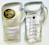 Gants de boxe No Boxing No Life argent, logo No Boxing No Life Team et Hecho en Mexico