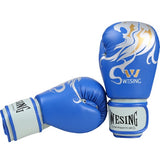 Gants de boxe Dragon bleu, compétition, cuir Japonais