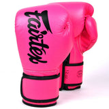 Gants de boxe Fairtex BGV14 rose en microfibre, logo Fairtex