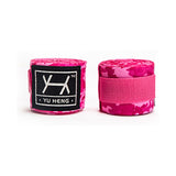 Bandages de boxe camouflage rose, lot de 2 rouleaux