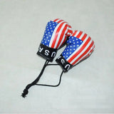 Mini gants de boxe pour rétroviseur aux couleurs des États-Unis, poignet marqué USA