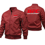 Bomber UFC rouge brique, logo UFC au dos
