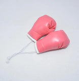 Mini gants de boxe pour rétroviseur, coloris rose uni