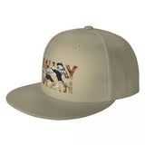 Casquette Muay Thai beige, lettrage imprimé