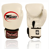 Gants de boxe Twins Special blanc en cuir