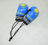 Mini gants de boxe pour rétroviseur aux couleurs du Kazakhstan