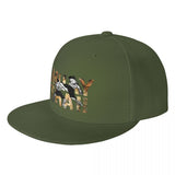 Casquette Muay Thai vert militaire, lettrage imprimé