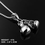 Plan coté du pendentif paire de gants de boxe : 2,8 x 1,3 cm, 47 g