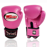 Gants de boxe Twins Special rose en cuir