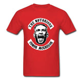 T-shirt Conor McGregor écusson coloris rouge, patch noir et blanc