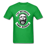 T-shirt Conor McGregor écusson coloris vert, visage au trait
