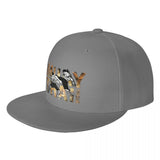 Casquette Muay Thai grise, lettrage imprimé