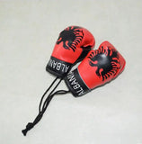 Mini gants de boxe pour rétroviseur aux couleurs de l'Albanie