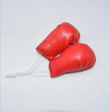 Mini gants de boxe pour rétroviseur, coloris rouge uni