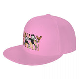 Casquette Muay Thai rose, lettrage imprimé