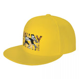 Casquette Muay Thai jaune, lettrage imprimé