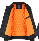Doublure orange matelassée en losanges du bomber UFC
