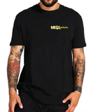 T-shirt MMA Michael Jackson noir, face avant : petit logo MMA doré posé sur le cœur