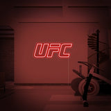 Néon UFC LED rouge dans une salle de sport