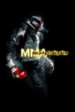 Visuel MMA Michael Jackson : chapeau, chemise blanche, gant de boxe rouge à la place de la chaussure