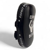 PAO de frappe Esprit Boxe 38 cm en cuir PU noir, face de frappe avec logo blanc et marquage ESPRIT BOXE sur la tranche