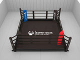 Ring de boxe pliable Esprit Boxe déployé, prêt à l'emploi