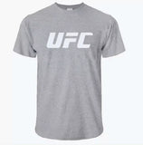 T-shirt UFC gris chiné à grand logo UFC blanc imprimé sur la poitrine, col rond