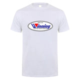 T-shirt Winning gris clair, logo ovale Winning imprimé sur la poitrine