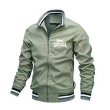 Blouson Lonsdale vert sauge, logo lion blanc