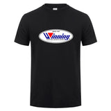 T-shirt Winning noir, logo ovale Winning imprimé sur la poitrine