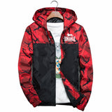Veste Lonsdale camouflage rouge à capuche