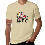 T-shirt de boxe WBC sable, logo au bras ganté et ruban de drapeaux