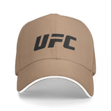 Casquette UFC beige, grand sigle imprimé noir