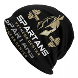 Bonnet spartiate motif Spartans Fitness Center doré avec casque grec et haltères
