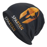 Bonnet spartiate motif Spartan Never Surrender avec casque orange et or