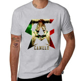 T-shirt Canelo Alvarez gris, monogramme CA au drapeau mexicain