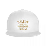 Casquette Rocky Balboa blanche, lettrage doré